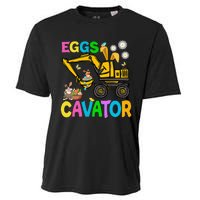 Eggs Cavator Happy Easter Excavator Hunting Egg Funny Cooling Performance Crew T-Shirt