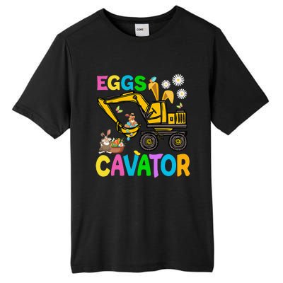 Eggs Cavator Happy Easter Excavator Hunting Egg Funny Tall Fusion ChromaSoft Performance T-Shirt