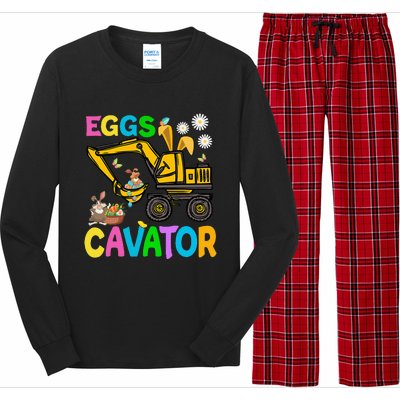 Eggs Cavator Happy Easter Excavator Hunting Egg Funny Long Sleeve Pajama Set