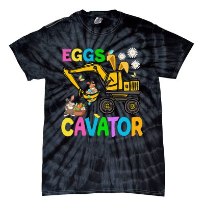 Eggs Cavator Happy Easter Excavator Hunting Egg Funny Tie-Dye T-Shirt