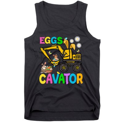 Eggs Cavator Happy Easter Excavator Hunting Egg Funny Tank Top