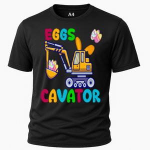 Eggs Cavator Happy Easter Funny Excavator Hunting Egg Cooling Performance Crew T-Shirt