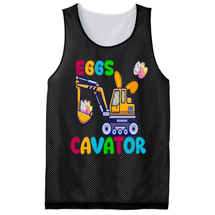 Eggs Cavator Happy Easter Funny Excavator Hunting Egg Mesh Reversible Basketball Jersey Tank