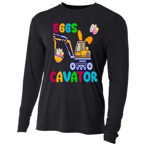 Eggs Cavator Happy Easter Funny Excavator Hunting Egg Cooling Performance Long Sleeve Crew