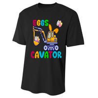 Eggs Cavator Happy Easter Funny Excavator Hunting Egg Performance Sprint T-Shirt