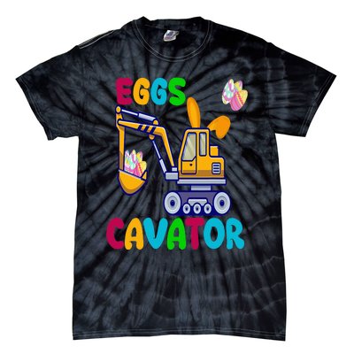 Eggs Cavator Happy Easter Funny Excavator Hunting Egg Tie-Dye T-Shirt