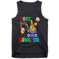 Eggs Cavator Happy Easter Funny Excavator Hunting Egg Tank Top