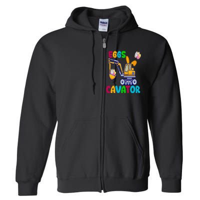 Eggs Cavator Happy Easter Funny Excavator Hunting Egg Full Zip Hoodie