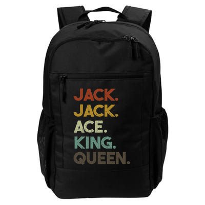 Euchre Card Hand Game Night Retro Daily Commute Backpack