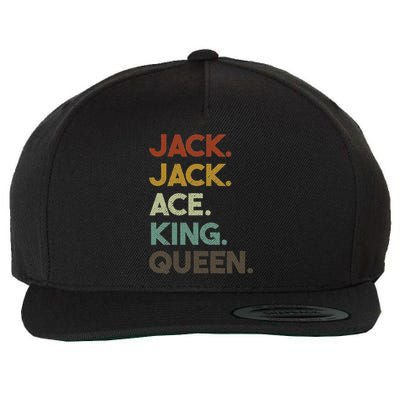 Euchre Card Hand Game Night Retro Wool Snapback Cap