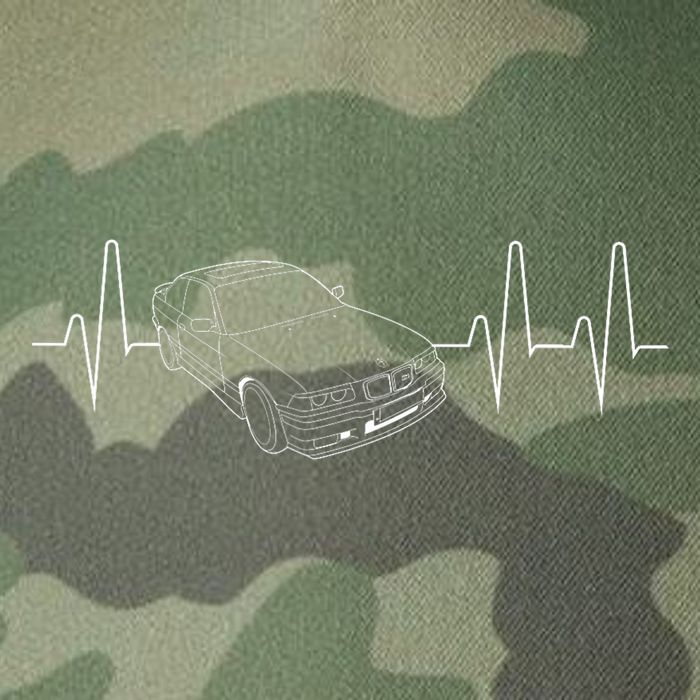 E36 Car Heartbeat Line For Auto Enthusiasts Legacy Tie Dye Trucker Hat