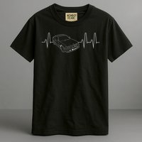 E36 Car Heartbeat Line For Auto Enthusiasts Garment-Dyed Heavyweight T-Shirt