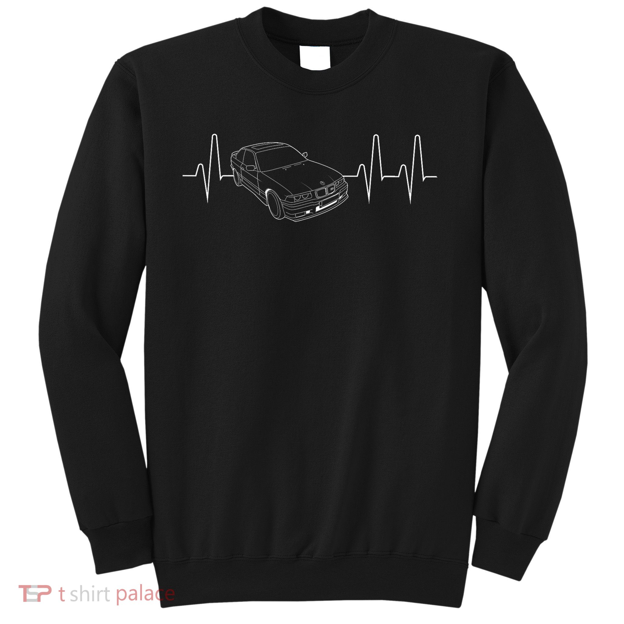 E36 Car Heartbeat Line For Auto Enthusiasts Sweatshirt