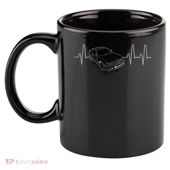 E36 Car Heartbeat Line For Auto Enthusiasts 11oz C Handle Ceramic Mug