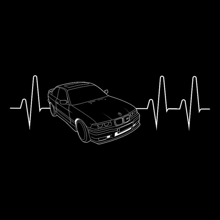 E36 Car Heartbeat Line For Auto Enthusiasts 16 in Basic Backpack