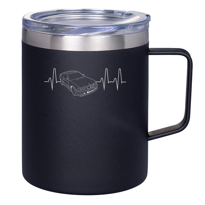 E36 Car Heartbeat Line For Auto Enthusiasts 12oz Stainless Steel Coffee Mug