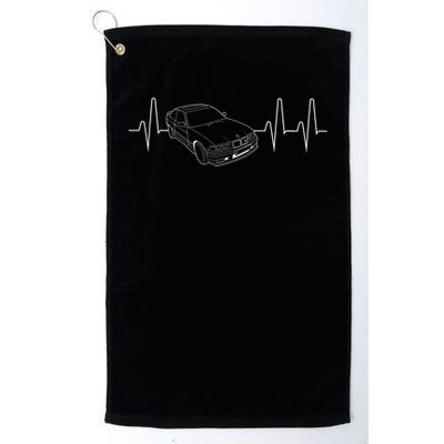 E36 Car Heartbeat Line For Auto Enthusiasts Golf Towel