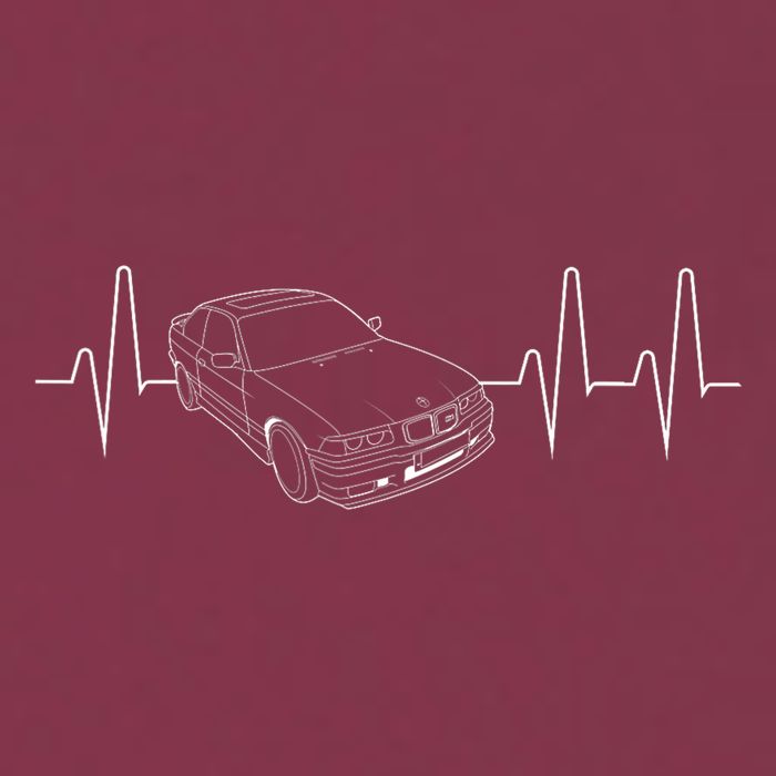E36 Car Heartbeat Line For Auto Enthusiasts 16oz Travel Tumbler