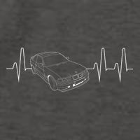 E36 Car Heartbeat Line For Auto Enthusiasts Vector Backpack