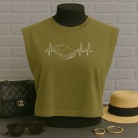E36 Car Heartbeat Line For Auto Enthusiasts Garment-Dyed Women's Muscle Tee