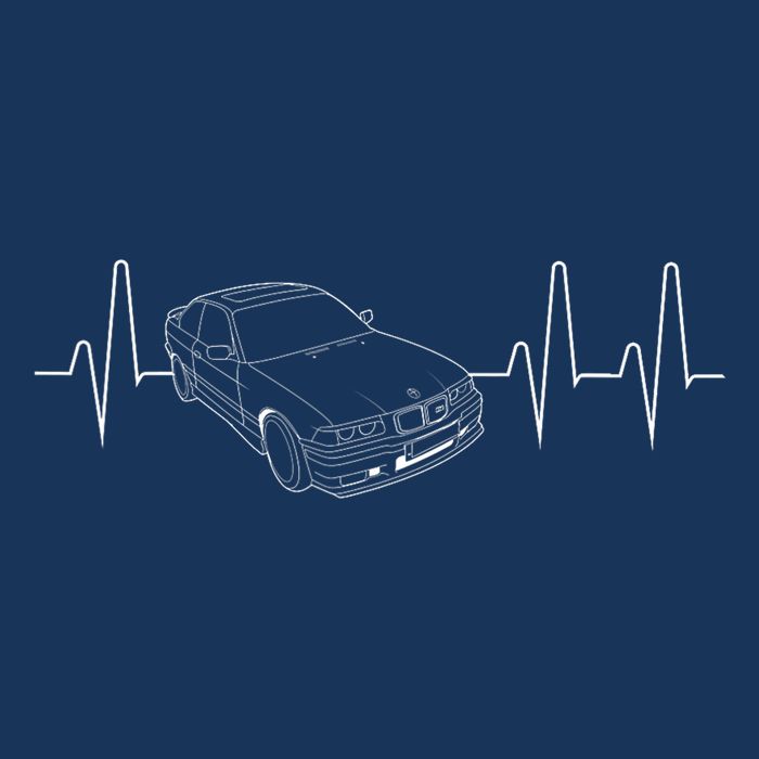 E36 Car Heartbeat Line For Auto Enthusiasts Infant Baby Jersey Bodysuit