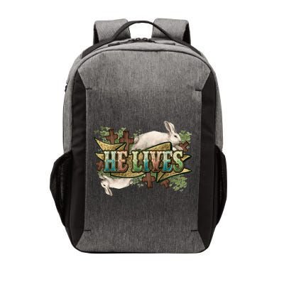 Easter Cross He Is Risen Jesus Christian He Lives Vector Backpack