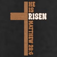 Easter Cross He Is Risen Jesus Christian 7 Panel Mesh Trucker Snapback Hat