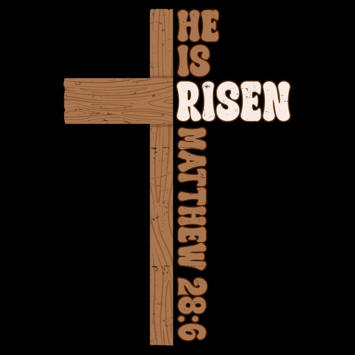 Easter Cross He Is Risen Jesus Christian Zip Tote Bag