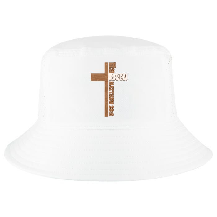 Easter Cross He Is Risen Jesus Christian Cool Comfort Performance Bucket Hat