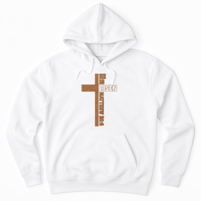 Easter Cross He Is Risen Jesus Christian Hoodie