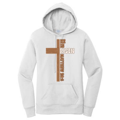 Easter Cross He Is Risen Jesus Christian Women's Pullover Hoodie