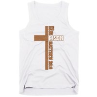 Easter Cross He Is Risen Jesus Christian Tank Top
