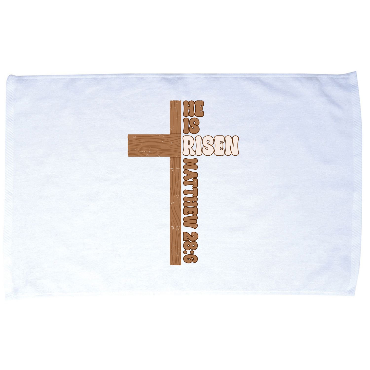 Easter Cross He Is Risen Jesus Christian Microfiber Hand Towel