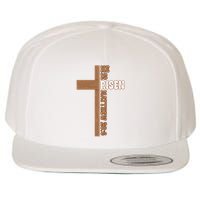 Easter Cross He Is Risen Jesus Christian Wool Snapback Cap