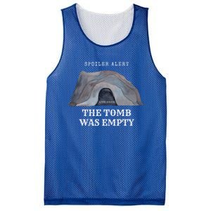 Easter Christian He Is Risen Spoiler Alert The Tomb Is Empty Gift Mesh Reversible Basketball Jersey Tank