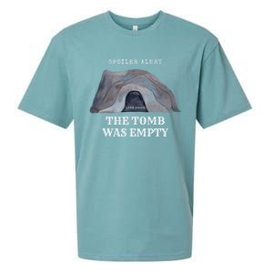 Easter Christian He Is Risen Spoiler Alert The Tomb Is Empty Gift Sueded Cloud Jersey T-Shirt