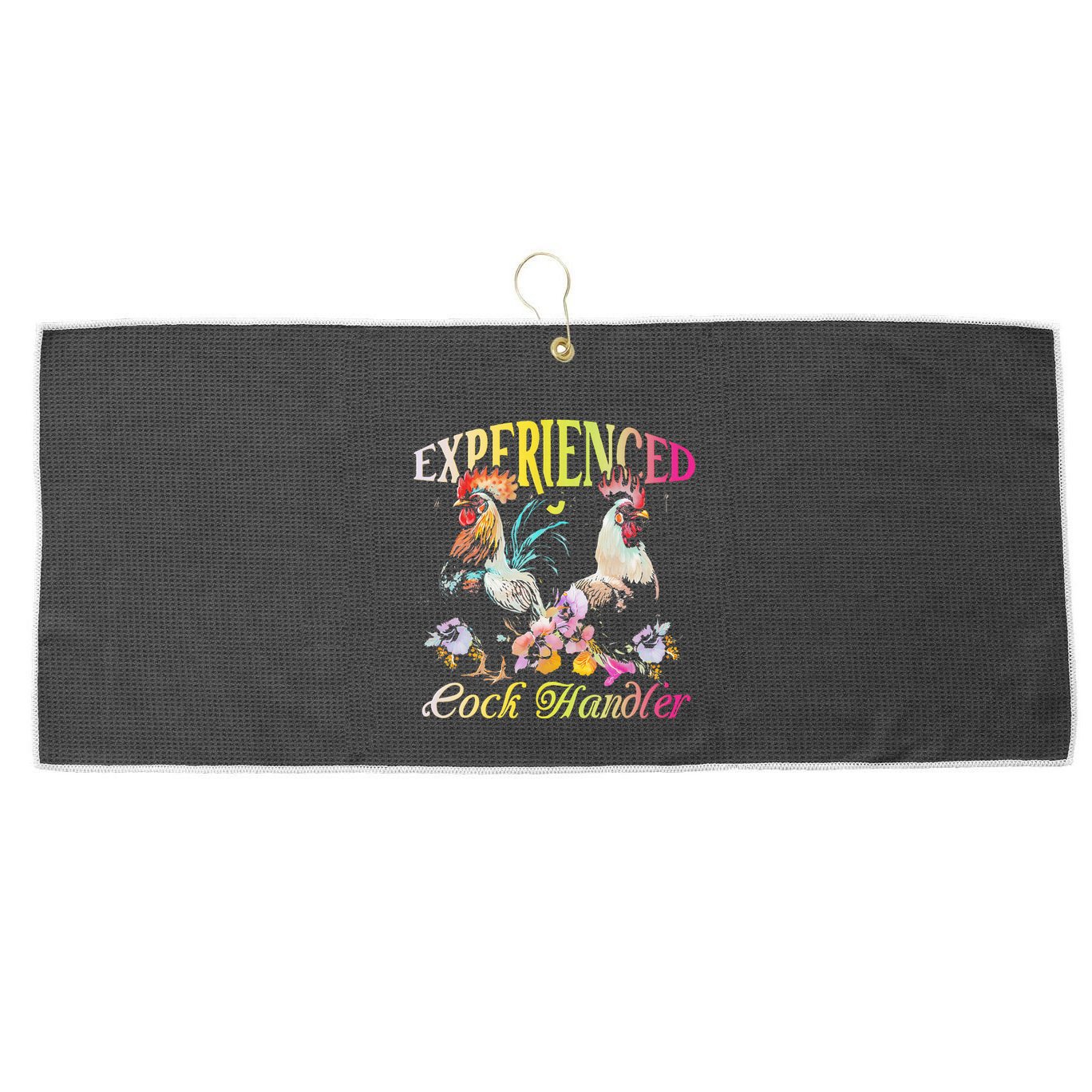 Experienced Cock Handler Rooster Farmer Poultry Farming Large Microfiber Waffle Golf Towel