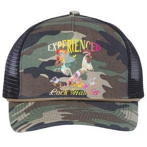 Experienced Cock Handler Rooster Farmer Poultry Farming Retro Rope Trucker Hat Cap