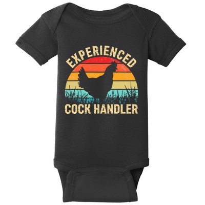 Experienced Cock Handler Funny Chicken Baby Bodysuit