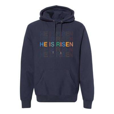 Easter Christian He Is Risen Sun Resurrection Premium Hoodie