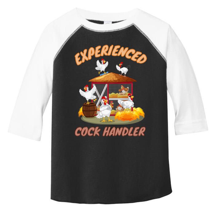 Experienced Cock Handler Funny Chicken Toddler Fine Jersey T-Shirt