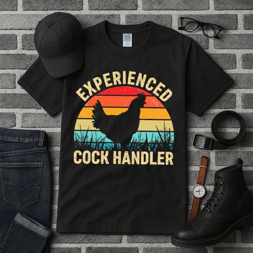 Experienced Cock Handler Chicken Farmer Pun Tall T-Shirt