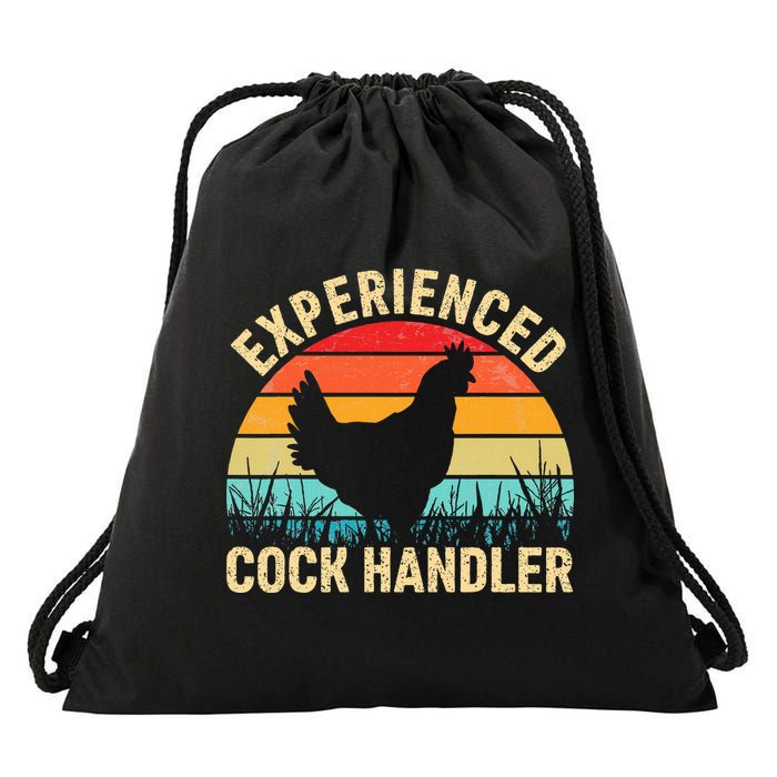 Experienced Cock Handler Chicken Farmer Pun Drawstring Bag