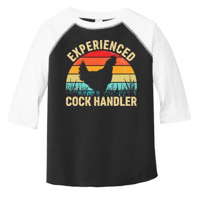 Experienced Cock Handler Chicken Farmer Pun Toddler Fine Jersey T-Shirt