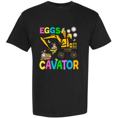 Eggs Cavator Happy Easter Hunting Egg Garment-Dyed Heavyweight T-Shirt