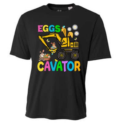 Eggs Cavator Happy Easter Hunting Egg Cooling Performance Crew T-Shirt