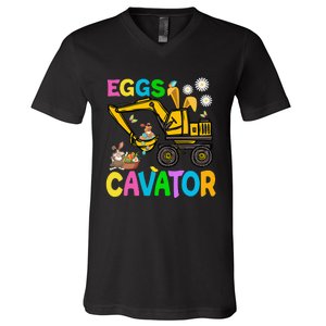 Eggs Cavator Happy Easter Hunting Egg V-Neck T-Shirt