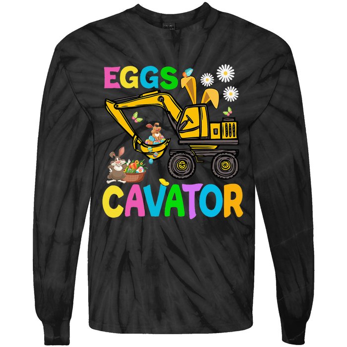 Eggs Cavator Happy Easter Hunting Egg Tie-Dye Long Sleeve Shirt