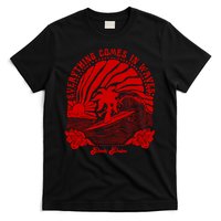 everything comes in waves pink palm Pullover T-Shirt