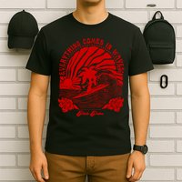 everything comes in waves pink palm Pullover T-Shirt